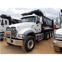 2016 MACK GRANITE TRI-AXLE DUMP, S/N 1M2AX07C3GM060353, 455 HP MACK MP8 ENG, T310M 10 SPD MACK TRANS