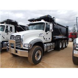 2016 MACK GRANITE GU713 TRI-AXLE DUMP, S/N 1M2AX07C5GM060354, 455 HP MACK MP8 ENG, T310M 10 SPD MACK