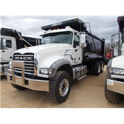 2016 MACK GU713 T/A DUMP, S/N 1M2AX07C5G306037, 455 HP MACK MP8 ENG, T310M MACK 10 SPD TRANS, 44K RE