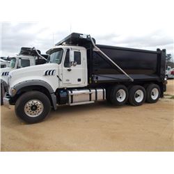 2016 MACK GU713 TRI-AXLE DUMP, S/N 1M2AX07C6GM025323, 445 HP MACK MP8 ENG, T310M MACK 10 SPD TRANS, 