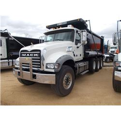 2016 MACK GU713 TRI-AXLE DUMP, S/N 1M2AX07C1GM025326, 445HP MACK MP8 ENG, T310M MACK 10 SPD TRANS, 4