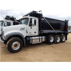 2016 MACK GU713 TRI-AXLE DUMP, S/N 1M2AX07C5GM025328, 445 HP MACK MP8 ENG, T310M MACK 10 SPD TRANS, 
