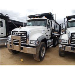 2016 MACK GU713 TRI-AXLE DUMP, S/N 1M2AX07C7GM025329, 445 HP MACK MP8 ENG, T310M MACK 10 SPD TRANS, 
