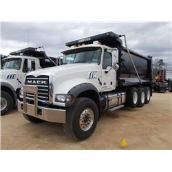 2016 MACK GU713 TRI-AXLE DUMP, S/N 1M2AX07C9GM025333, 445 HP MACK MP8 ENG, T310M MACK 10 SPD TRANS, 