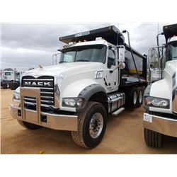 2016 MACK GRANITE GU713 TRI-AXLE DUMP, S/N 1M2AX07C8GM060364, 455 HP MACK MP8 ENG, T310M 10 SPD MACK