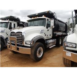 2015 MACK GU713 TRI-AXLE DUMP, S/N 1M2AX09C1FM021269, 425 HP MACK MP8 ENG, ALLISON 4500 RDS AUTO TRA