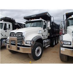 2015 MACK GU713 TRI-AXLE DUMP, S/N 1M2AX09C6FM025236, 425 HP MACK MP8 ENG, MACK T310M 10 SPD TRANS, 