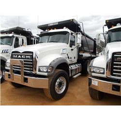 2015 MACK GU713 TRI-AXLE DUMP, S/N 1M2AX09C9FM025229, 425 HP MACK MP8 ENG, T310M MACK 10 SPD TRANS, 