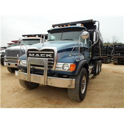 2005 MACK CV713 TRI-AXLE DUMP, S/N 1M2AG11C35M028031, AMI-336 MACK ENG, T310M MACK 10 SPD TRANS, 12K