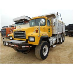 2000 MACK RD688S T/A DUMP, S/N 1M2P267C1YM044570, MACK DIESEL ENG, 8LL TRANS, 46K REARS, 18,740# FRO