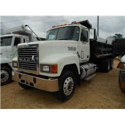 1994 MACK CH613 T/A DUMP, S/N 1M2AA13YXRW027687, 350 HP MACK E7-350 ENG, 9 SPD TRANS, 38K REARS, 12K