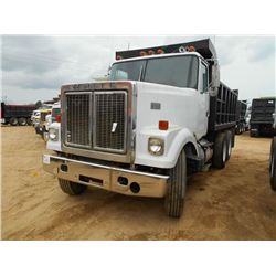 1982 WHITE ROAD BOSS T/A DUMP, S/N 1WXBDCJF2CN051942, CUMMINS DIESEL ENG, 9 SPD TRANS, 12K FRONT, 14