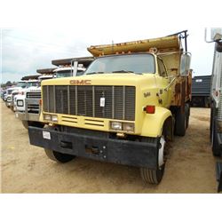 1990 GMC TOPKICK 7000 T/A DUMP, S/N 1GDT7D4YXLV504896, 3208 CAT ENGINE, A/T, 40K REARS, 12K FRONT, 1