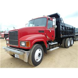 2008 MACK CHU613 T/A DUMP, S/N 1M1AN09Y48N002301, 425 HP MACK MP8 ENG, AUTO SHIFT TRANS, 38K REARS, 