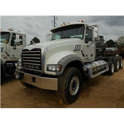2013 MACK GU713 TRI-AXLE CAB & CHASSIS, S/N 1M1AX070DM016967, 455 HP MACK MP8 455M DIESEL ENG, ALLIS