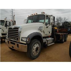 2008 MACK GU713 T/A WINCH TRUCK, S/N 1M2AX07Y88M003126, MP8 485M MACK ENG, MACK T318 TRANS, 44K REAR