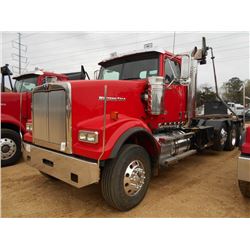 2012 WESTERN STAR 4900SF TRI-AXLE ROLL OFF TRUCK, S/N 5KKMAEDR9CPB1427, 327 HP DD15 DETROIT DIESEL E