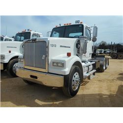 2013 WESTERN STAR 4900SF T/A TRUCK TRACTOR, S/N 5KJJAEDR0DPBX2846, 560 HP DD15 DETRIOT DIESEL, 10 SP