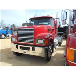 2013 MACK CHU613 T/A TRUCK TRACTOR, S/N 1M1AN07Y0DM015050, 445 HP MACK MP8 ENG, MACK M-DRIVE AUTO SH