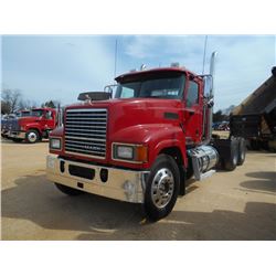 2013 MACK CHU613 T/A TRUCK TRACTOR, S/N 1M1AN07Y6DM015246, 445 HP MACK MP8 ENG, M DRIVE AUTO SHIFT, 