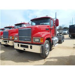 2013 MACK CHU613 T/A TRUCK TRACTOR, S/N 1M1AN07Y4DM015052, 445 MACK MP8 ENG, M DRIVE AUTO SHIFT, 44K