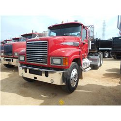 2009 MACK CHU613 T/A TRUCK TRACTOR, S/N 1M1AN07Y19N005077, 445 HP MACK MP8 ENG, 10 SPD MACK TRANS, 4