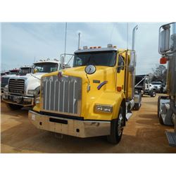 2013 KENWORTH T800 T/A TRUCK TRACTOR, S/N 1XKDDP9X4DJ342926, 455 HP PACCAR MX ENG, 10 SPD TRANS, 40K