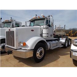 2010 PETERBILT 367 TA TRUCK TRACTOR, S/N 1XPTD40X4AD106949, 485 HP CUMMINS ENG, EATON 10 SPD TRANS, 