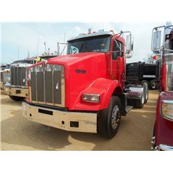 2008 KENWORTH T800 T/A TRUCK TRACTOR, S/N 1XKDD09X58J226793, 385 HP CUMMINS ISM ENG, 10 SPD TRANS, 3