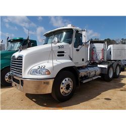 2008 MACK CXU613 T/A TRUCK TRACTOR, S/N 1M1AW07Y68N003319, 445 HP MPS MACK ENG, 10 SPD TRANS, 40K RE