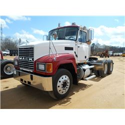 2002 MACK CH613 T/A TRUCK TRACTOR, S/N 1M1AA14Y62W148001, MACK DIESEL ENG, 9 SPD TRANS, 38K REARS, 1