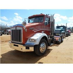 2007 KENWORTH T/A TRUCK TRACTOR, S/N BBX47M181379, 475 HP CAT C15 ENG, 10 SPD TRANS, 34K REARS, 12K 
