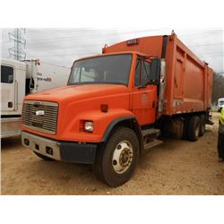 2001 FREIGHTLINER FL80 T/A GARBAGE TRUCK, S/N 1FVXJJBB81HG83253, 250 HP CAT DIESEL ENG, ALLISON AUTO