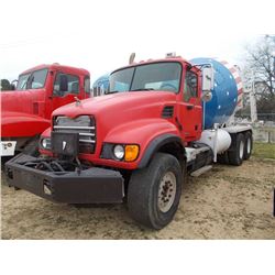 2005 MACK GRANITE CV713 T/A CONCRETE TRUCK, S/N 1M2AG11C75M019459, 370 HP AMI MACK DIESEL ENG, T310M