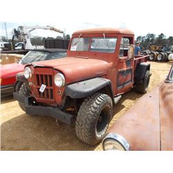1949 WILLYS JEEP 4X4 STEPSIDE PICKUP, S/N 34178, GAS ENGINE, 4 SPD TRANS