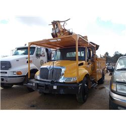 2004 INTERNATIONAL 4300 S/A DIGGER DERRICK TRUCK, S/N 1HTMMAAN34H666639, IHC DT466 DIESEL ENG, 6 SPD