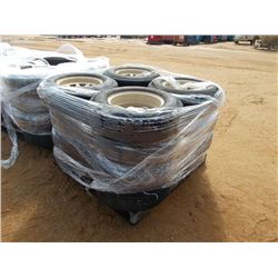 1 LOT (16) ST215/75D14 FOAM FILLED TIRES & RIMS, OFF ROAD USE ONLY, 5 ON 4 1/2" BOLT PATTERN