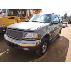 1999 FORD EXPEDITION, S/N 1FMPU18L2XLA95902, V8, AUTO TRANS, 4X4, EDDIE BAUER EDITION