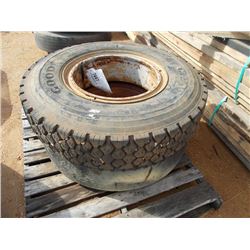 1 LOT (2) 9.00R20 TIRES & RIMS