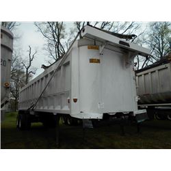 1985 TI-BROOK 22' T/A ALUMINUM DUMP TRAILER, S/N 1T9FAALZ4FG106004, TARP, 315/80R22.5 TIRES, DISC WH