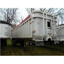 1981 FRUEHAUF 30' ALUMINUM T/A DUMP TRAILER, S/N 1H4D03024BF072502, 11R24.5 TRIES