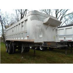 1993 TI-BROOK 22' T/A ALUMINUM DUMP TRAILER, S/N 1T9BSAB27PB021850, 11R22.5 TIRES, DISC WHEELS