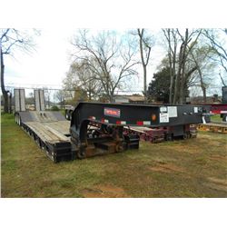 2009 PITTS TRI-AXLE DETACH LOWBOY, S/N 5JYLB52329P090284, NGB, 22' WELL, COVERED REAR WHEELS, REAR R