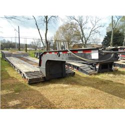 1986 HYSTER QUAD AXLE DETACHABLE LOWBOY TRAILER, S/N 1HKN3JRA5GC024227, 24' DECK, 102" WIDE, OUTRIGG
