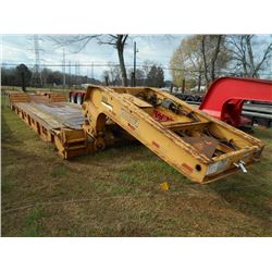 2002 PITTS TRI-AXLE DETACH LOWBOY TRAILER, S/N 5JXLB50302P030450, NGB, 24' DECK, COVERED REAR WHEEL 