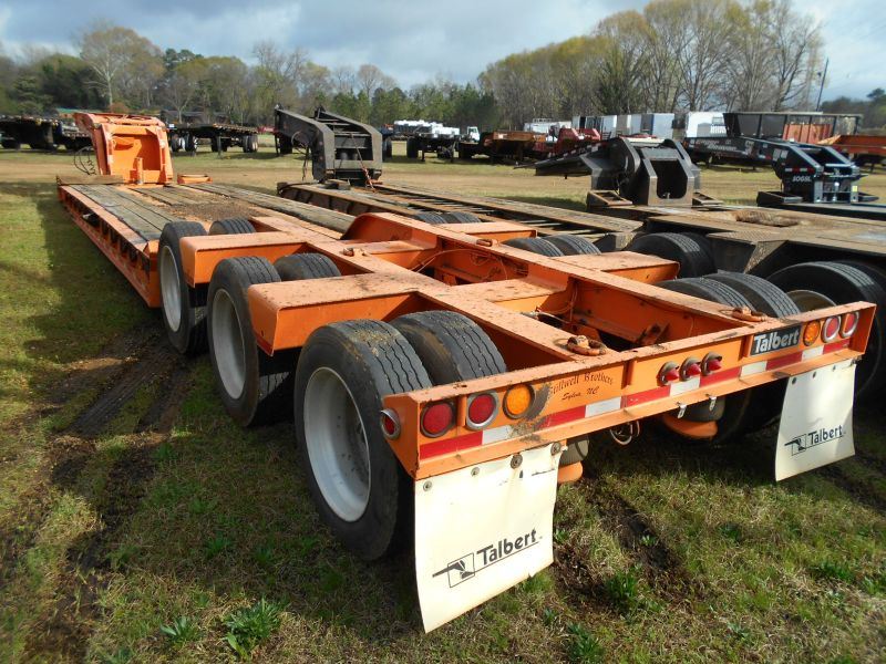 Lowboy Out Riggers TALBERT DETACHABLE TRI-AXLE LOWBOY TRAILER, S/N 17949, 8'6