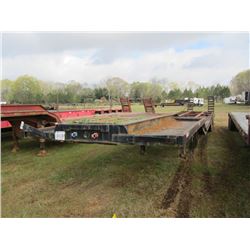 42' T/A LOWBOY TRAILER, S/N 1054002, MOTOR GRADER RAMP, SPREAD AXLE, FOLD UP RAMP, 255/70R22.5 TIRES
