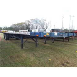 1998 UTILITY T/A COMBO FLATBED TRAILER, S/N 1UYFS2487WA408807, 48' SPREAD AXLE, DISC WHEELS, 295/75R