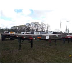 1991 UTLITY 45' FLATBED TRAILER, S/N 1UYFS2452MA563977, 295/75R22.5 TIRES