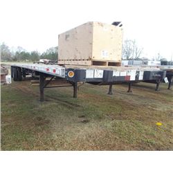 2006 GREAT DANE 48' FLATBED TRAILER, S/N 1GRDM96026M700708, ALUM INSERT DECK, SPREAD AXLE, AIR RIDE,